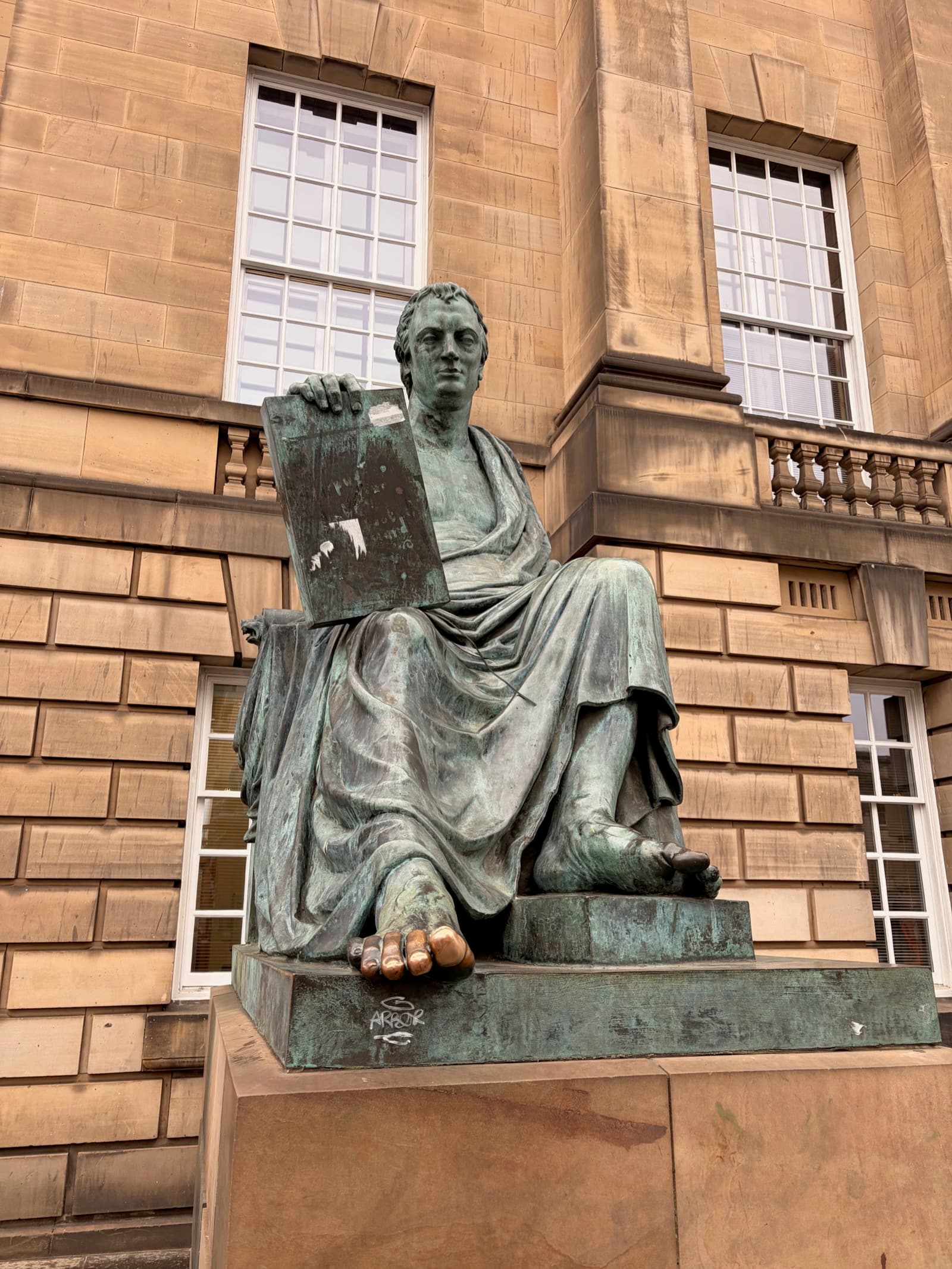 David Hume statue on the Royal Mile, Edinburgh