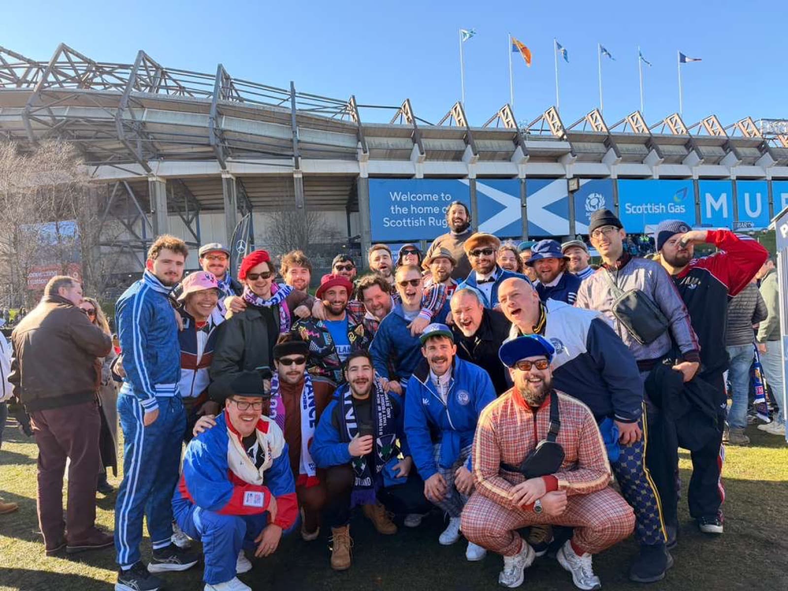 Brooklyn Rugby FC outside Scottish Gas Murrayfield before Scotland v France